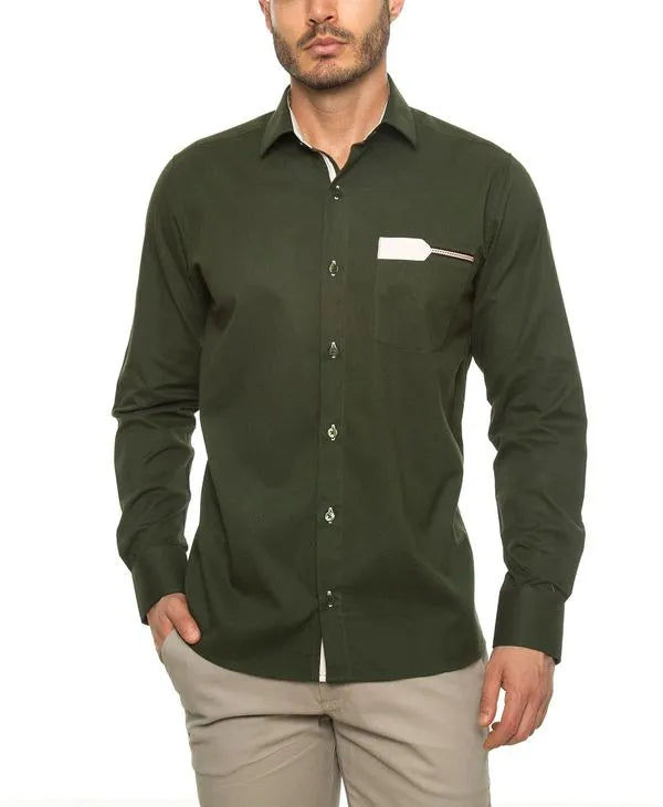 Camisa Sport Unicolor Camiseria Inglesa