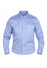 Camisa Casual Manga Larga Azul Medio