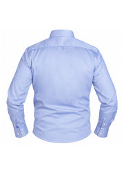 Camisa Casual Manga Larga Azul Medio