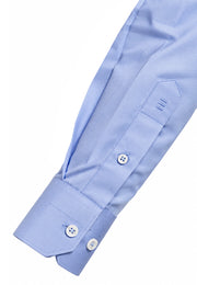 Camisa Casual Manga Larga Azul Medio