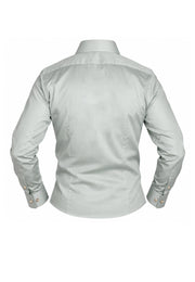 Camisa Casual Manga Larga Verde Claro / Verde Jaspeado