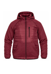 Chaqueta Sport Acolchada con Capucha Vinotinto