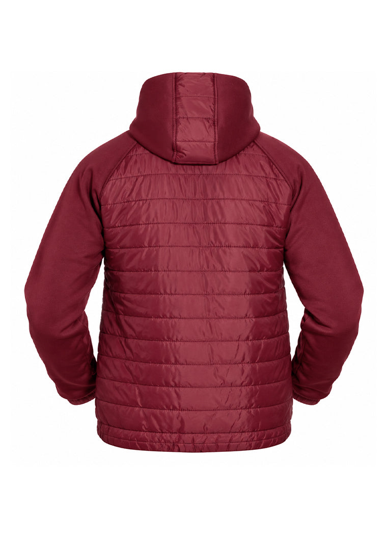Chaqueta Sport Acolchada con Capucha Vinotinto