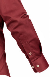 Camisa Casual Manga Larga Vinotinto