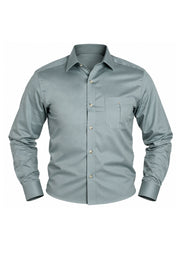 Camisa Casual Manga Larga Verde Salvia