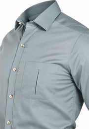 Camisa Casual Manga Larga Verde Salvia