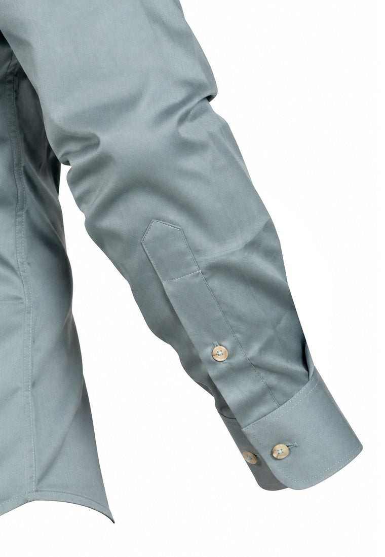 Camisa Casual Manga Larga Verde Salvia
