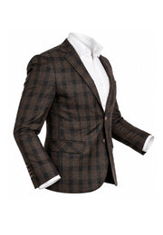 Blazer Sastre Slim Fit en Cuadros Café