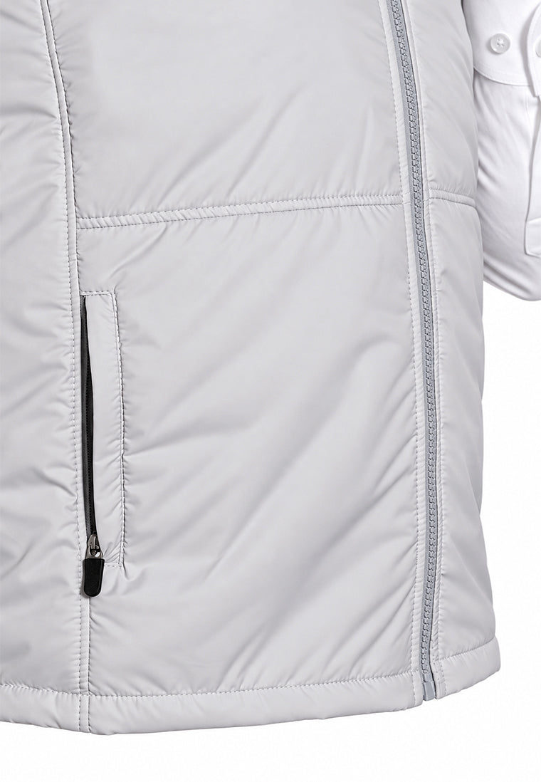 Chaleco Acolchado Slim Fit Gris Perla