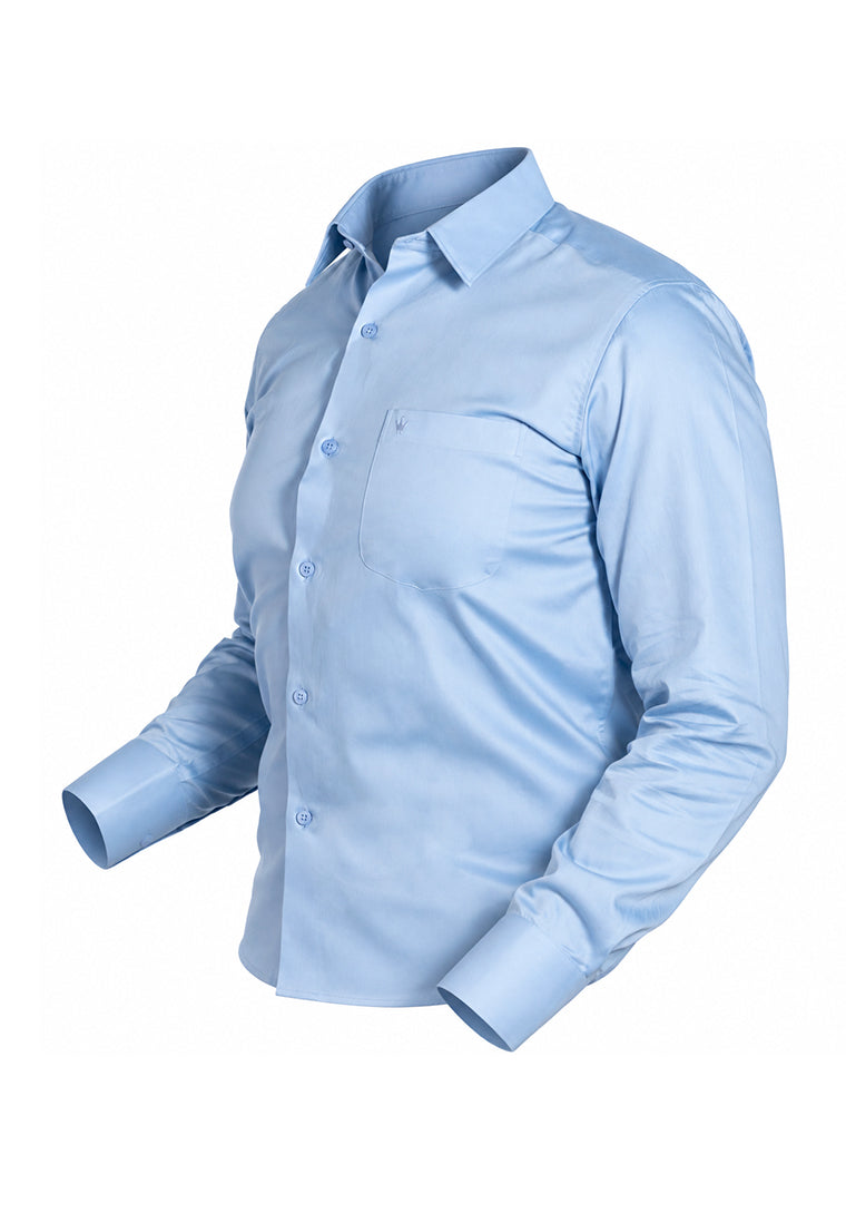 Camisa Formal Corbata Azul Claro