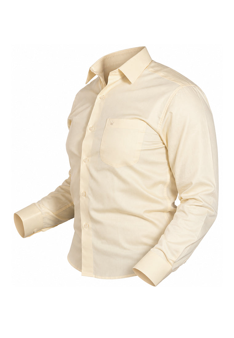 Camisa Formal Corbata Amarillo Pastel