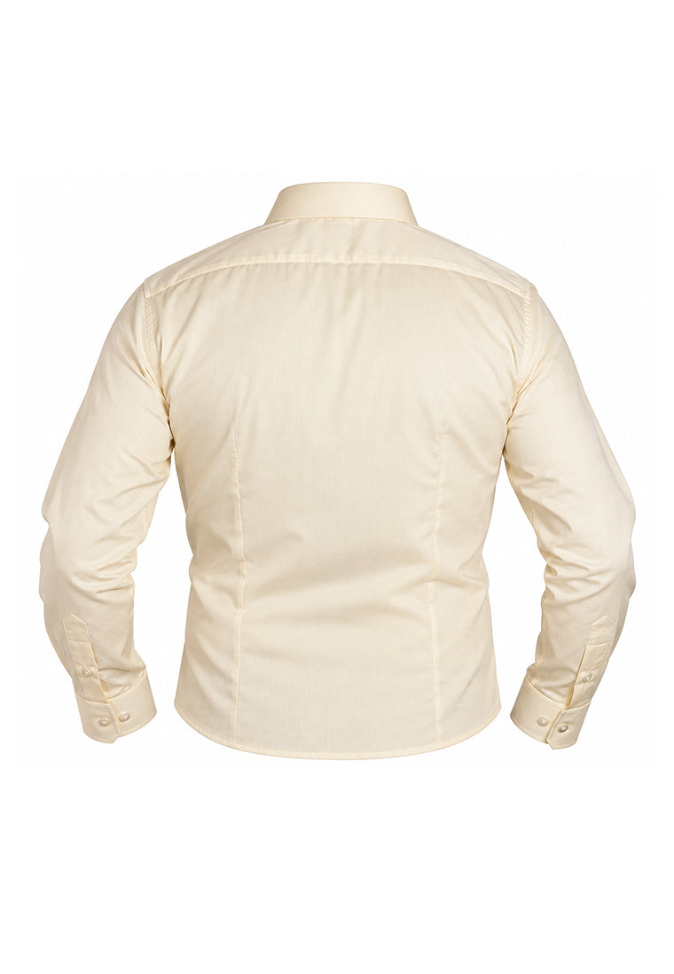 Camisa Formal Corbata Amarillo Pastel