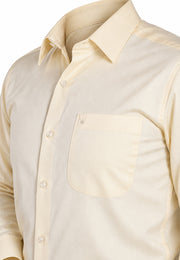Camisa Formal Corbata Amarillo Pastel