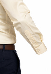 Camisa Formal Corbata Amarillo Pastel