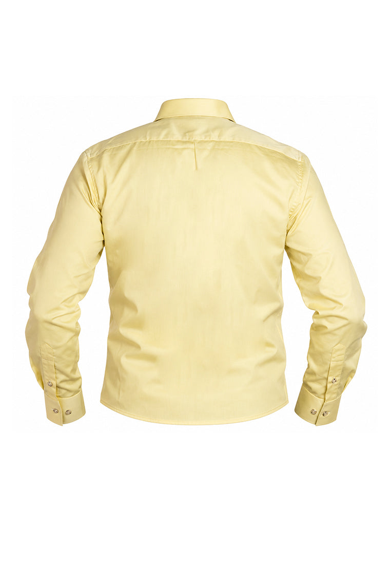 Camisa Formal Corbata Amarillo Claro