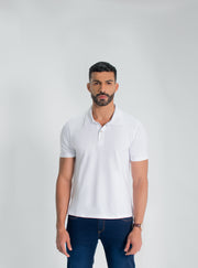 Camisa polo color blanco