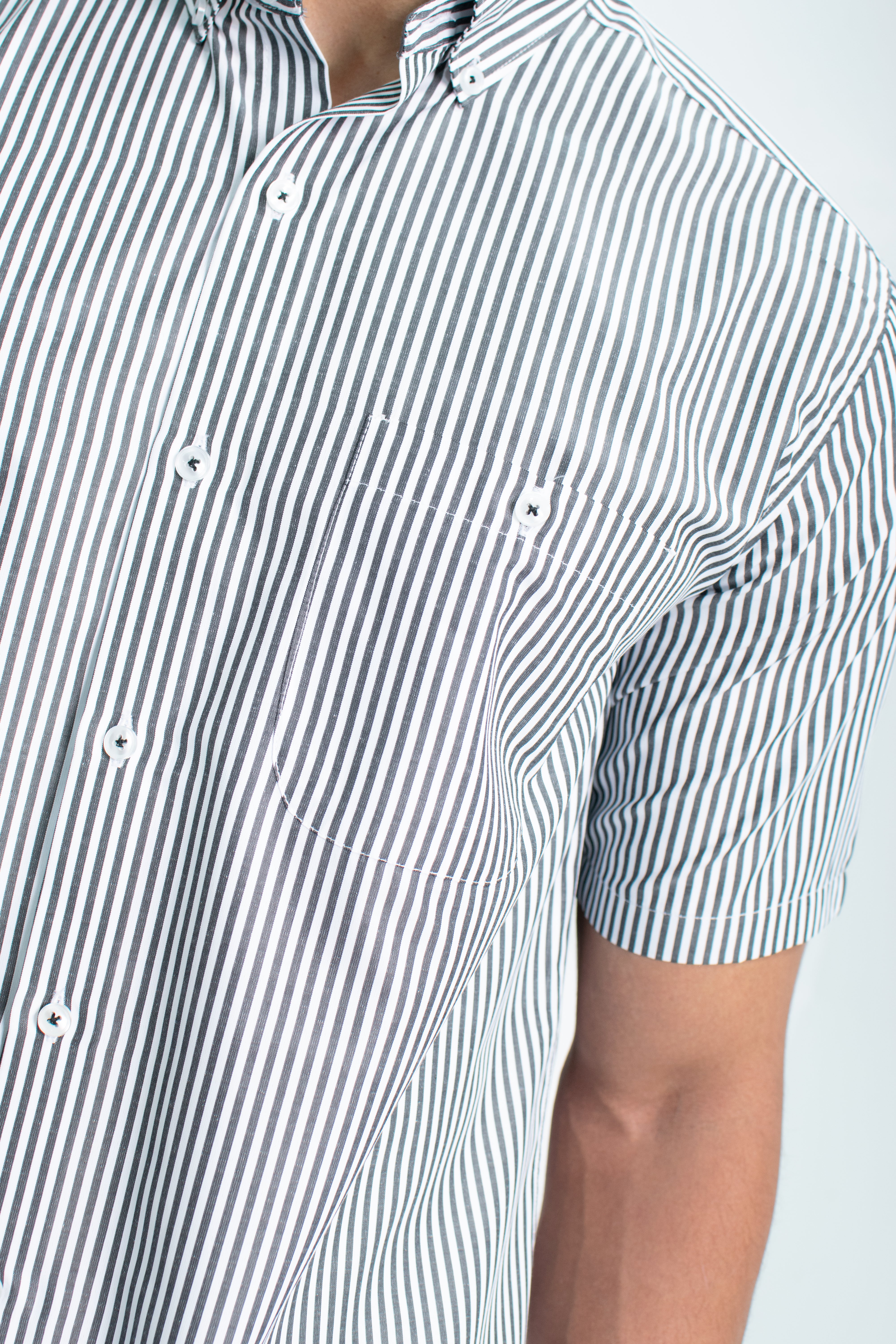 CAMISA SPORT MC RAYAS 55% POLI 45% ALG