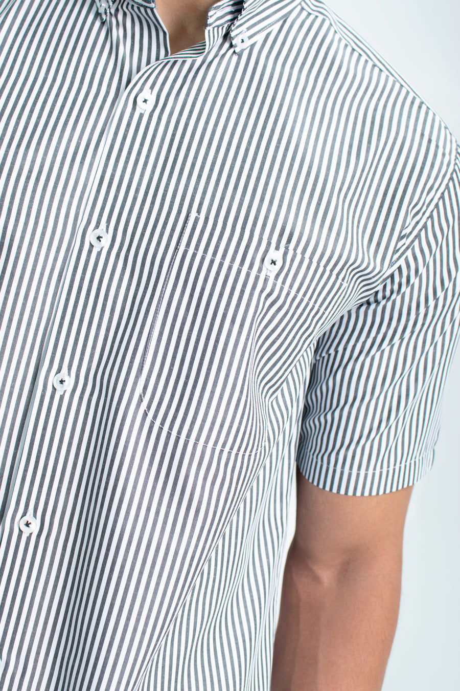 CAMISA SPORT MC RAYAS 55% POLI 45% ALG