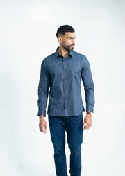 CAMISA SPORT ML CUADROS 50%  ALGODON 50% POLIESTER