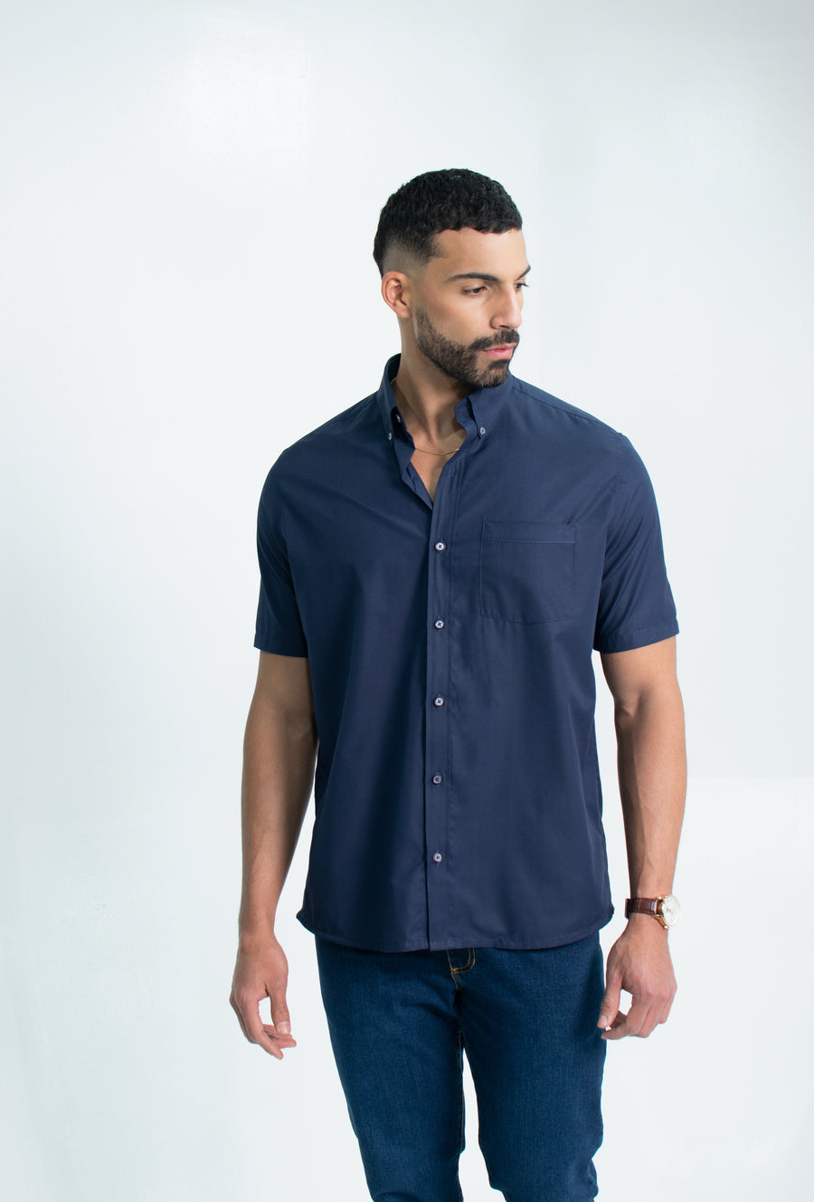 CAMISA SPORT MC UNICOLOR 50% ALG 50 POLI