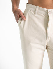 Pantalón de lino color marfi
