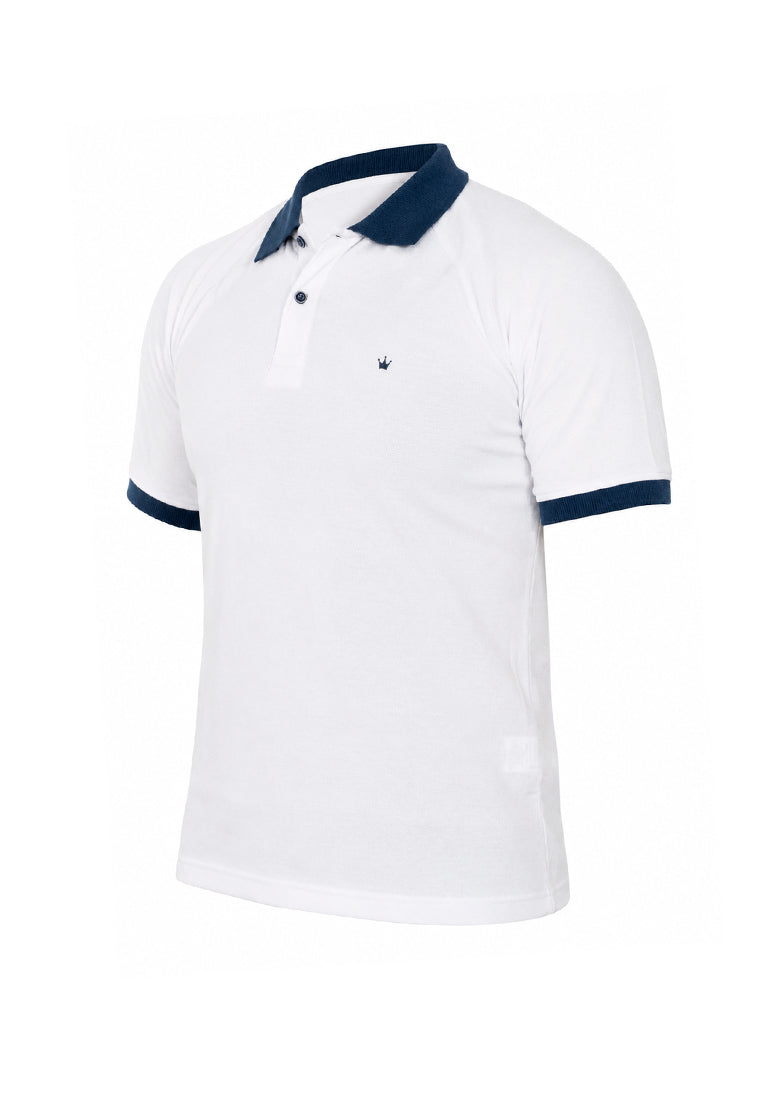 Camiseta Polo Blanco Azul