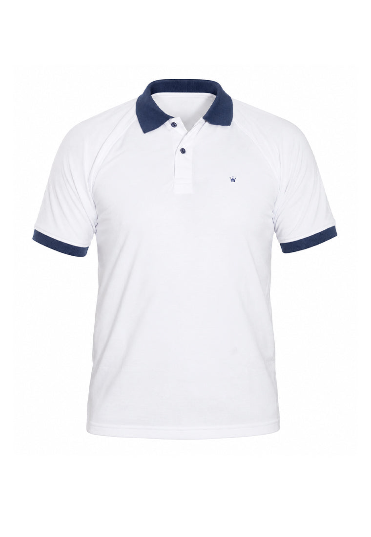 Camiseta Polo Blanco Azul