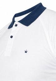 Camiseta Polo Blanco Azul