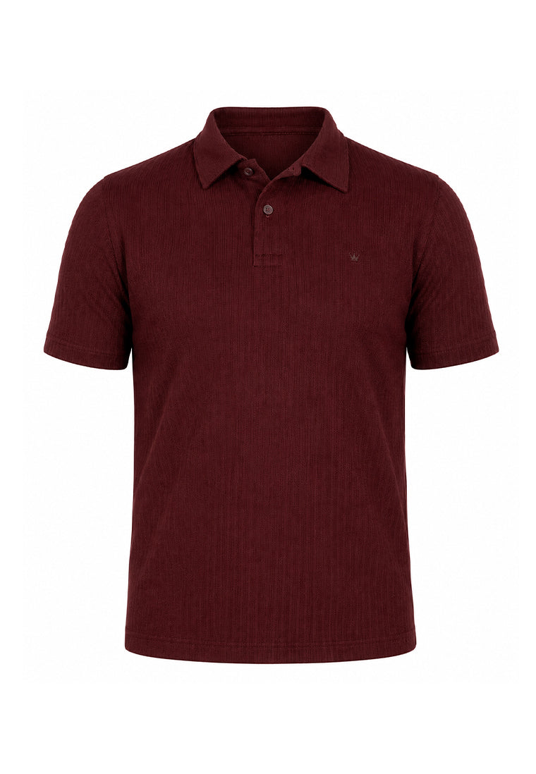 Camiseta Polo Tejida Vinotinto