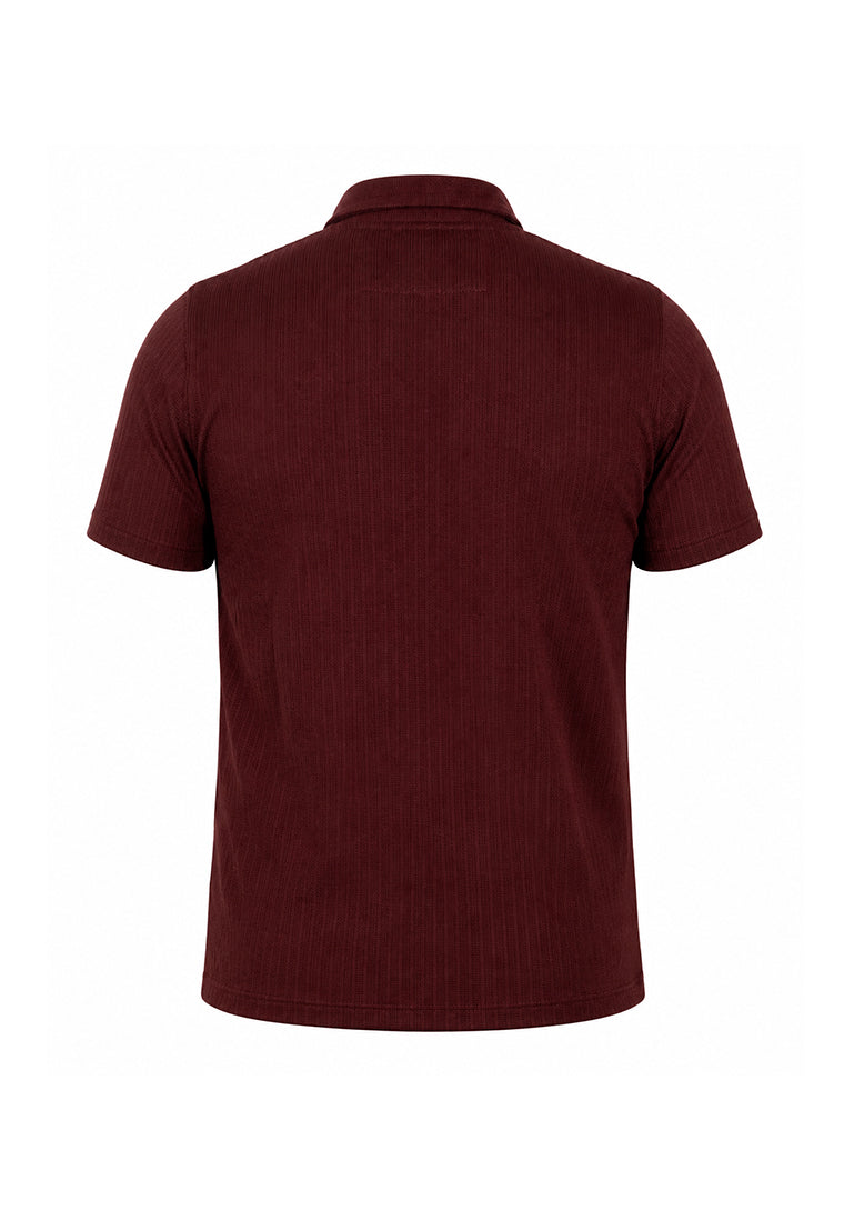 Camiseta Polo Tejida Vinotinto