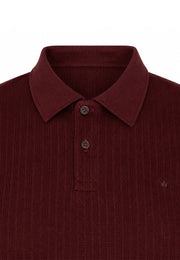 Camiseta Polo Tejida Vinotinto