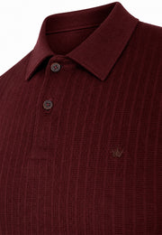 Camiseta Polo Tejida Vinotinto