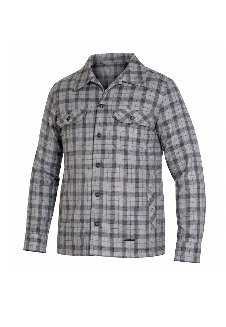 Sobrecamisa tipo cazadora Gris Cuadros