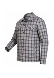 Sobrecamisa tipo cazadora Gris Cuadros