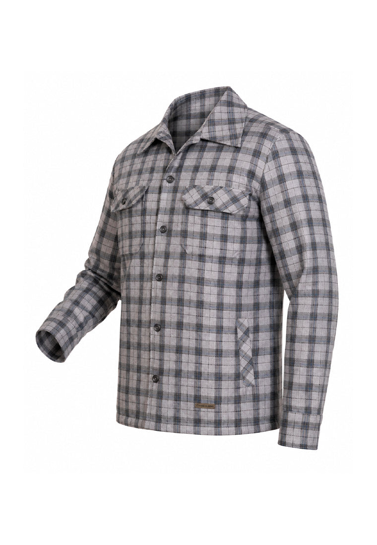 Sobrecamisa tipo cazadora Gris Cuadros