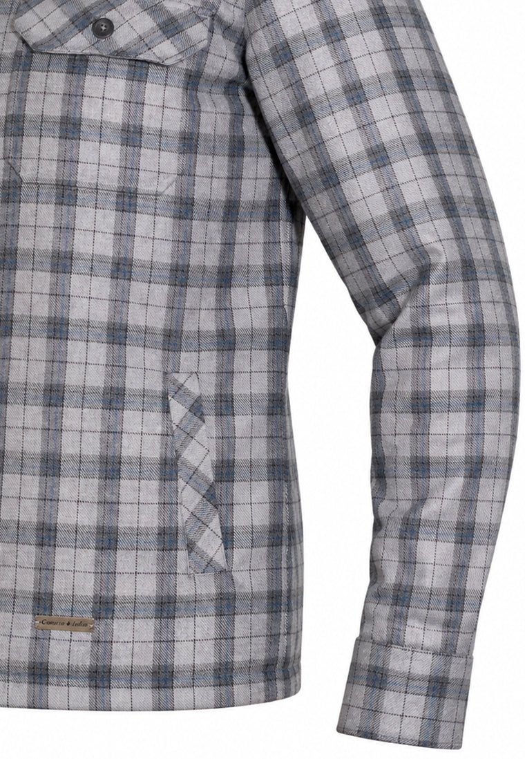 Sobrecamisa tipo cazadora Gris Cuadros