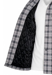 Sobrecamisa tipo cazadora Gris Cuadros