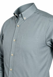 Camisa Casual Manga Larga Verde Button Down