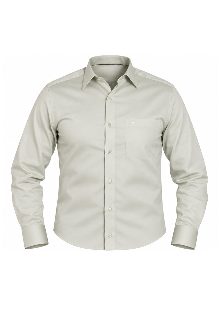 Camisa Formal Corbata Verde Suave