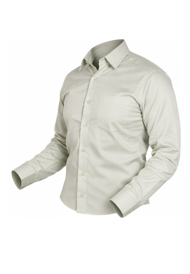 Camisa Formal Corbata Verde Suave