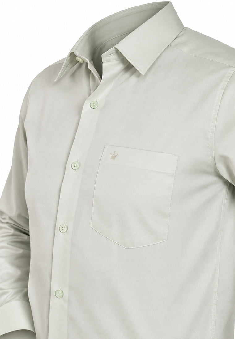 Camisa Formal Corbata Verde Suave