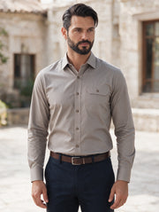 Camisa Sport Manga Larga Arena con Bolsillo de Solapa