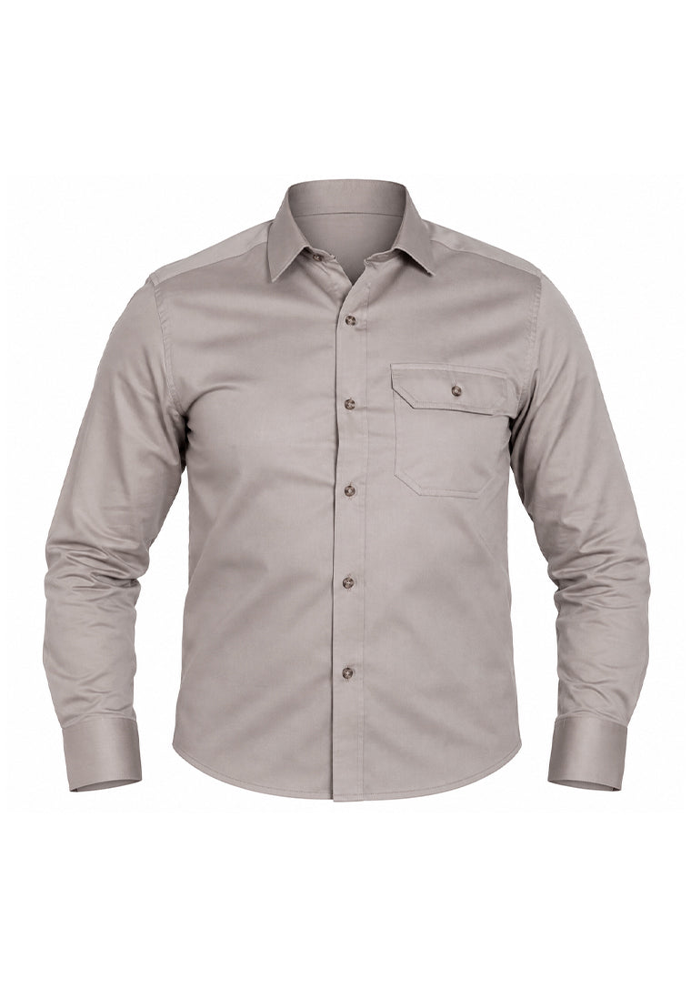 Camisa Sport Manga Larga Arena con Bolsillo de Solapa