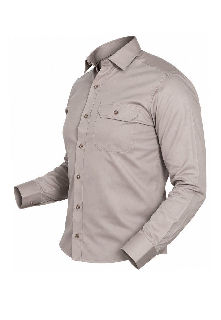 Camisa Sport Manga Larga Arena con Bolsillo de Solapa