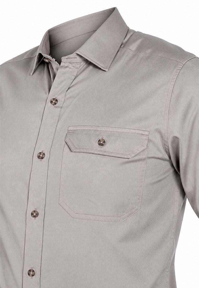 Camisa Sport Manga Larga Arena con Bolsillo de Solapa