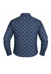 Camisa Sport Manga Larga Estampado Círculos Azules