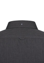 Camisa Sport Manga Larga Gris Jaspeado Doble Bolsillo