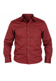 Camisa Sport Manga Larga Vinotinto con Bolsillo