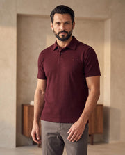 Camiseta Polo Tejida Vinotinto